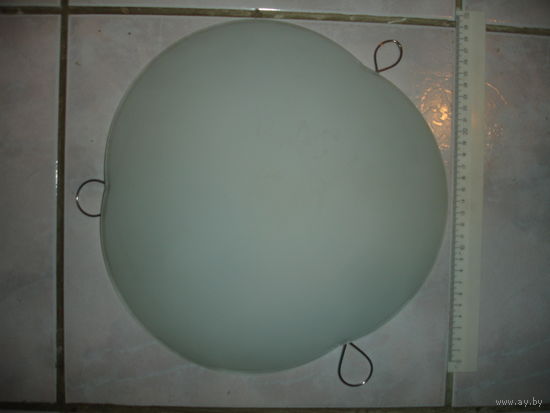 Плафон для люстры светильника Белый матовый большой плоский ок 28 см