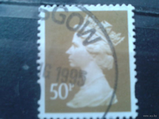 Англия 1993 Королева Елизавета 2  50 пенсов Михель-1,5 евро гаш