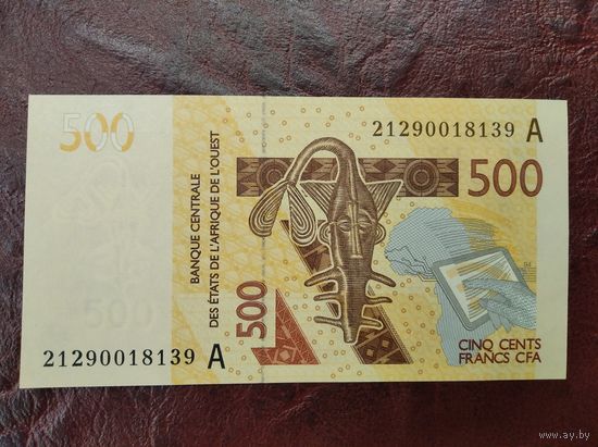 500 франков Западная Африка Кот-д'Ивуар 2012(21) г. Литера А.