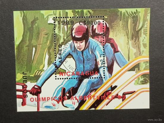 Блок Никарагуа 1989. Зимние Олимпийские игры – Альбервиль 1992, Франция