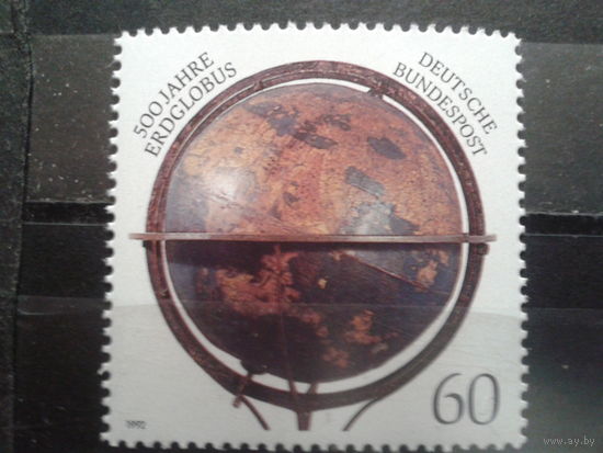 Германия 1992 500 лет глобусу, космография** Михель-1,6 евро