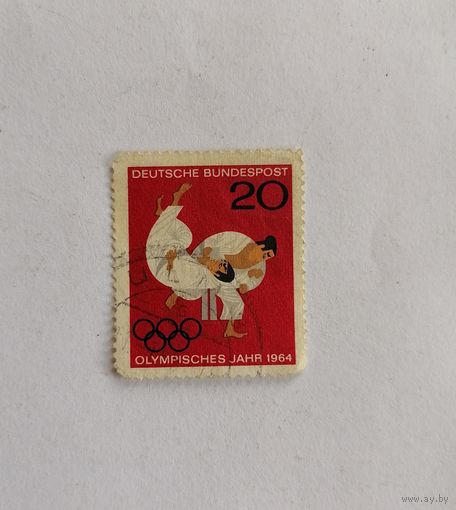 Марка Германия 1964 год. Олимпийские игры в Токио.