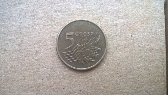 Польша 5 грошей, 2009г. (U-бц-у)