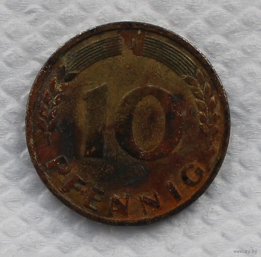 Германия 10 пфеннигов, 1949 J