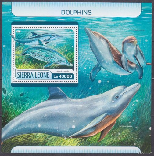 2017 Сьерра-Леоне 8549/B1238 Морская фауна - Дельфины 11,00 евро