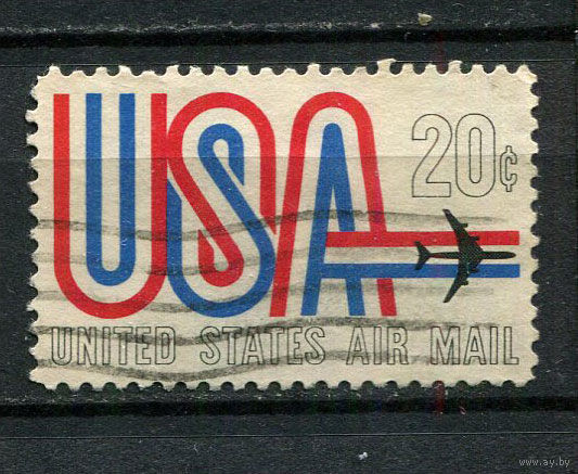 США - 1968 - Авиамарка - [Mi. 974] - полная серия - 1 марка. Гашеная.  (LOT AE25)