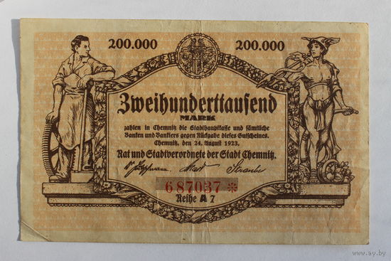 Германия (Chemnik), 200 000 марок 1923 год.