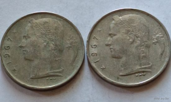 Бельгия. 1 франк 1967 года.