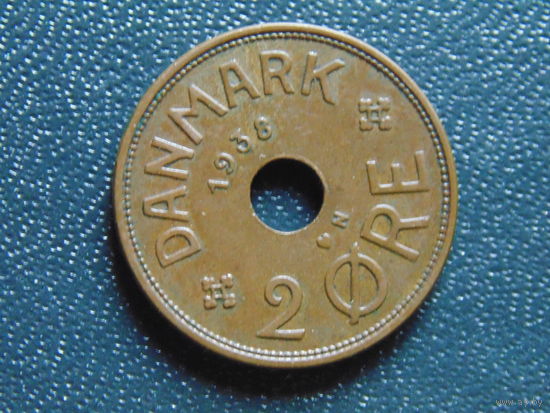 Дания 2 эре 1938 г.