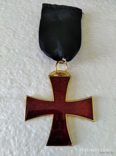Крест Тамплиеры Массоны Рыцарский нагрудный За храбрость