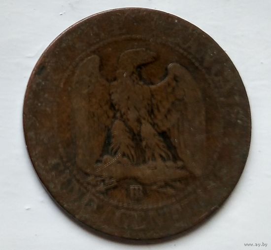 Франция 5 сантимов, 1861 BB - Страсбург 2-6-16