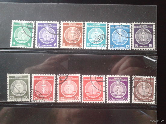 ГДР 1954-7 Служебные марки, герб 12 марок