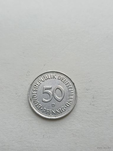 Германия 50 пфенингов 1989г(D)