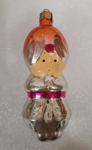 Игрушка ёлочная Маленький Мук (Факир), стекло. СССР