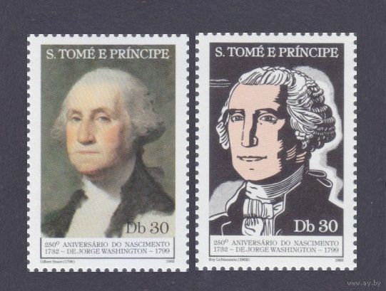1982 Сан-Томе и Принсипи 774-775 250 лет Джорджа Вашингтона 6,00 евро