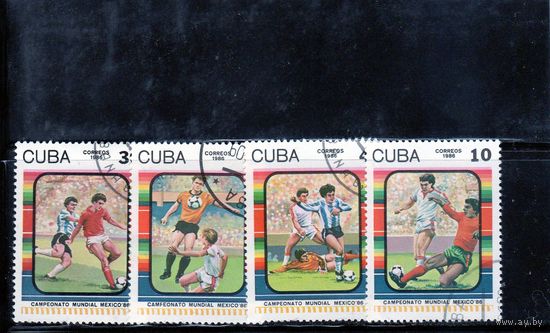 Куба.Спорт.Чемпионат мира по футболу. Мексика. 1986 г.