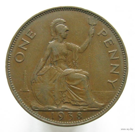 Великобритания 1 пенни 1938 (27) распродажа коллекции