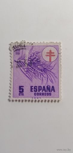 Испания 1950. Свечи и хвои. Крест Лотарингии