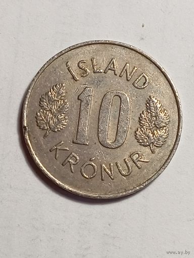 Исландия 10 крон 1973 года .