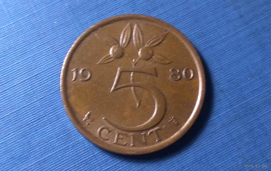 5 центов 1980. Нидерланды.