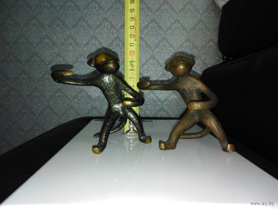 Две обезьяны бронза времен СССР