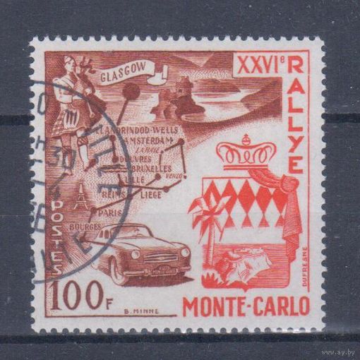[2453] Монако 1956. 26-е авторалли Монте-Карло - Глазго. Одиночный выпуск.Гашеная марка.