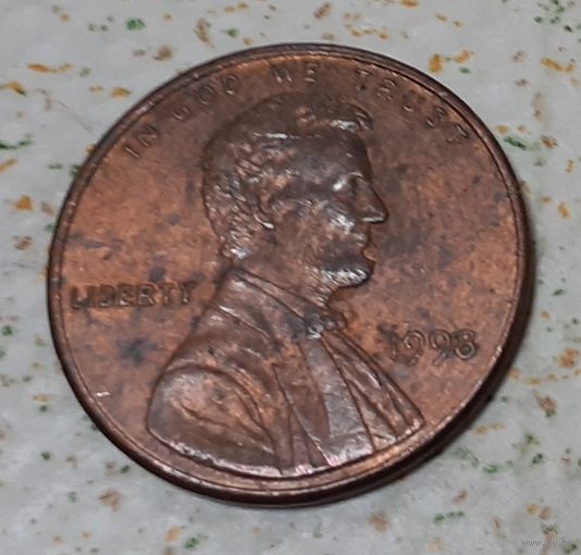 США 1 цент, 1998 Lincoln Cent Без отметки монетного двора (15-8-18)