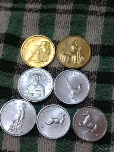 Нагорный Карабах набор монет 2004 г 7 штук