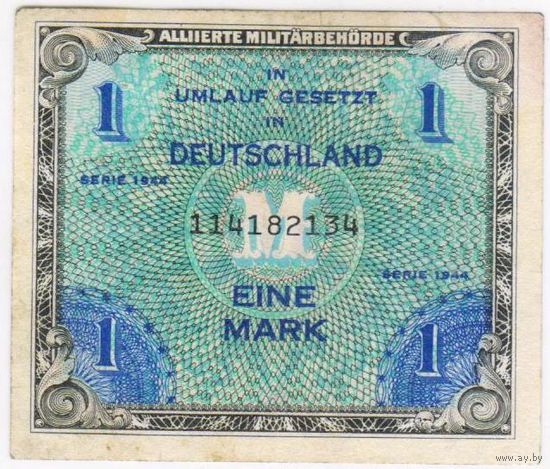Германия. 1944 год., союзная оккупация, 1 марка.   серия 114182134