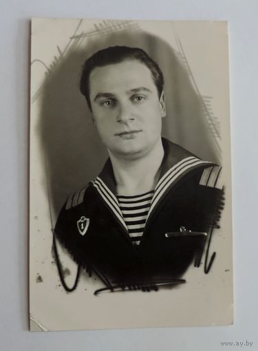 Фото моряка подводника 1959г. СССР. Размер 9-13.8 см.