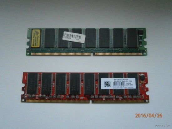 Оперативная память DDR 400 PC 3200, 1 планка на 256 мб.