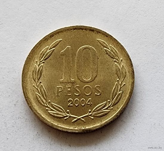 Чили 10 песо, 2004