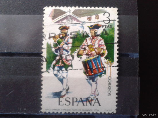 Испания 1974 Военная униформа, барабанщики начала 18 века