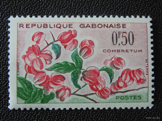 Габон 1961 г. Цветы.
