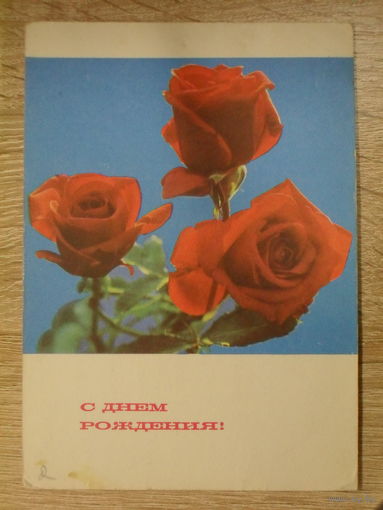 ПОДПИСАННАЯ ОТКРЫТКА СССР. "С ДНЕМ РОЖДЕНИЯ!" ФОТО. И. ДЕРГИЛЕВВ. 1968 ГОД.