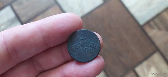 2 пфеннига 1803 г - нечастая монетка на ауке..