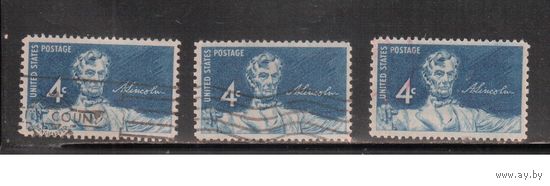 США-1959, (Мих.746) , гаш., Линкольн  ,цена за 1 м на выбор