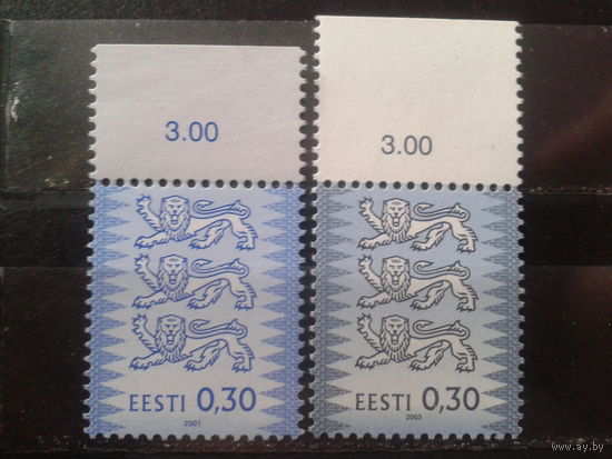 Эстония 2001, 2003 Стандарт, герб** 0,30