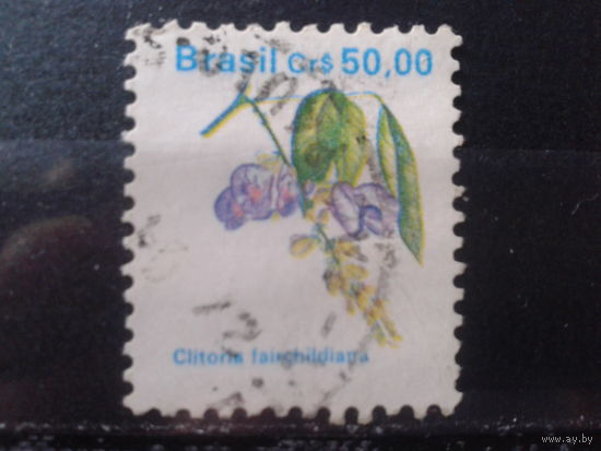 Бразилия 1990 Стандарт, цветы 50,00