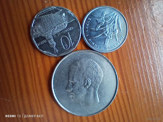Бельгия 10 франков 1973, Куба 10 центов 2002, Китай 1 2013  -100