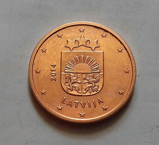 2 евроцента, Латвия 2014 г., AU