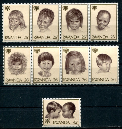 Руанда - 1979г. - Международный год детей - полная серия, MNH [Mi 992-1000] - 9 марок