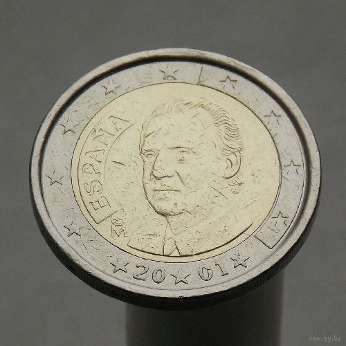 Испания 2 евро 2001 ( 1-й тип )
