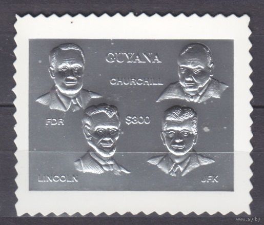 1994 Гайана 4521 серебро Политики - А. Линкольн, В. Черчилль, Дж. Кеннеди 7,50 евро