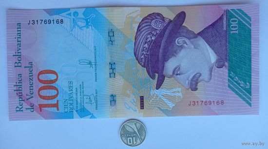 Werty71 Венесуэла 100 боливар 2018 UNC банкнота