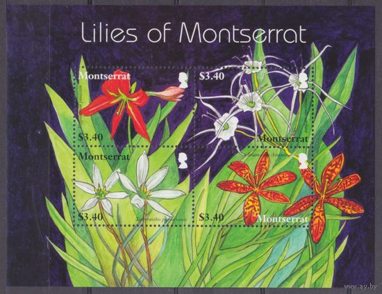 2007 Монтсеррат 1389-1392KL Цветы 12,00 евро