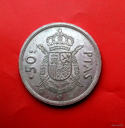 86-07 Испания, 50 песет 1984 г.    РЕДКАЯ     Единственное предложение монеты данного года на АУ