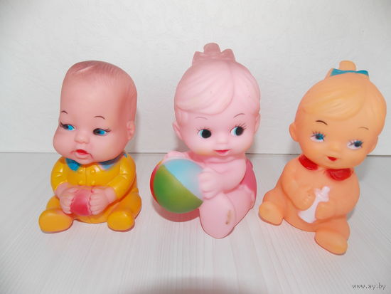 Игрушки резиновые для малышей, пупсы, куклы