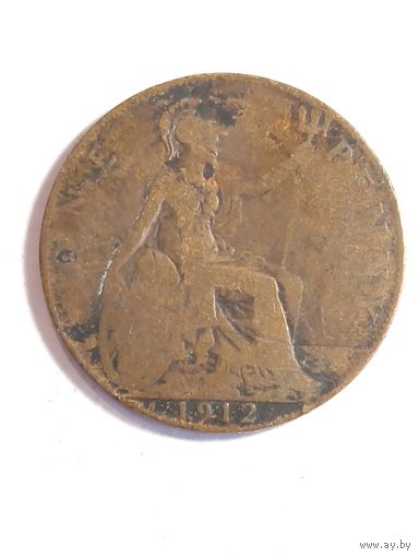 Великобритания 1 пенни 1912 года.
