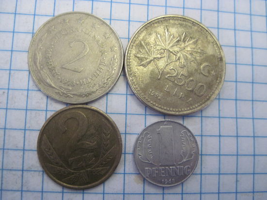 Четыре монеты/22 с рубля!